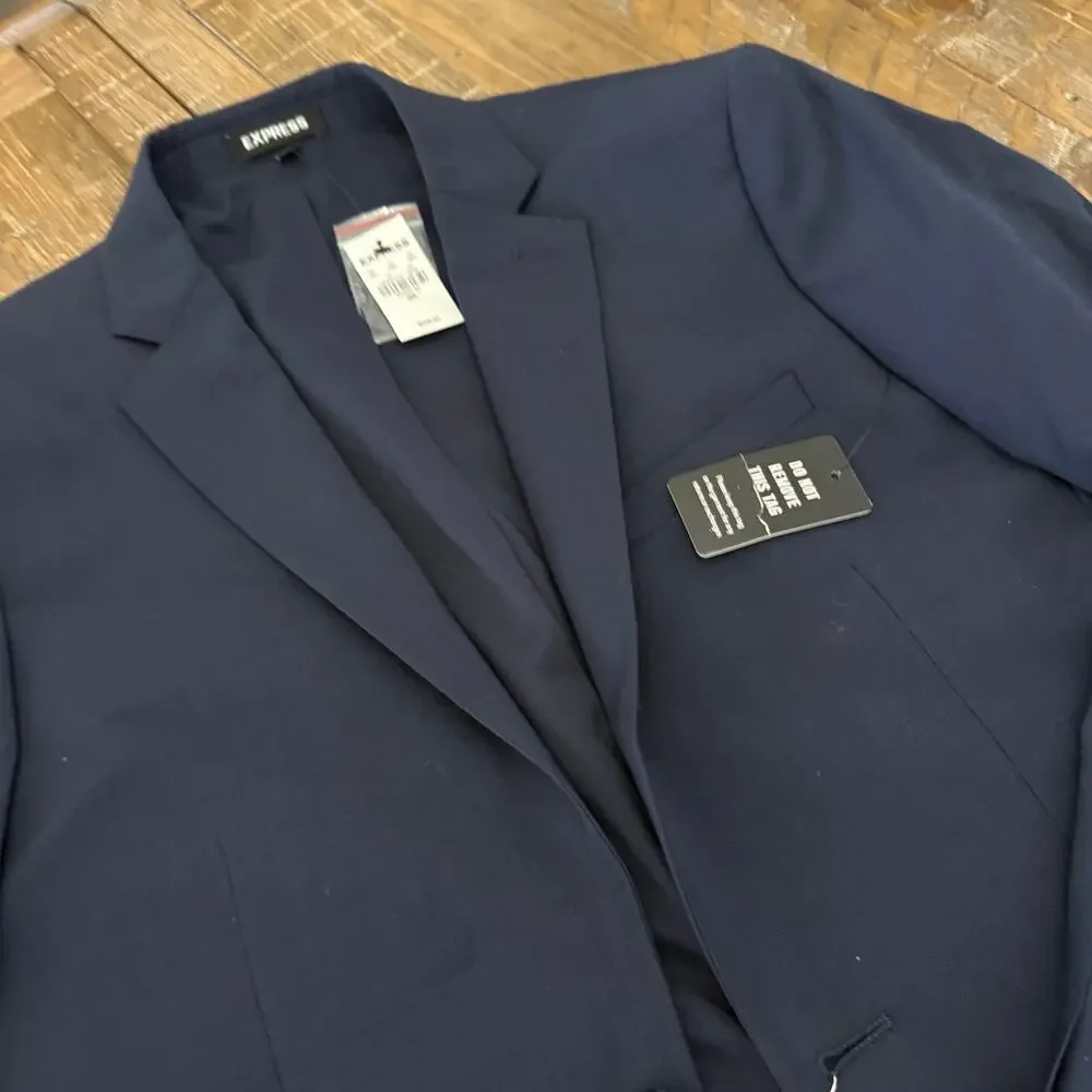Brand new with tags express men navy blue suit set- pants and jacket